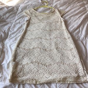 Lace Dress, cream color. Only wore once!